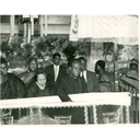 Show His Widow Shirley Graham Du Bois and Kwame Nkrumah at Du Bois' casket.  Image