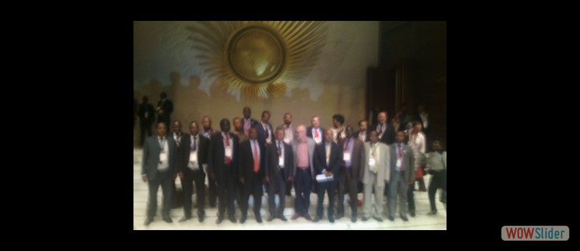 Africa ministers posing in front of the AU