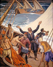 Bartolomeu Dias rounding the Cape of Good Hope.