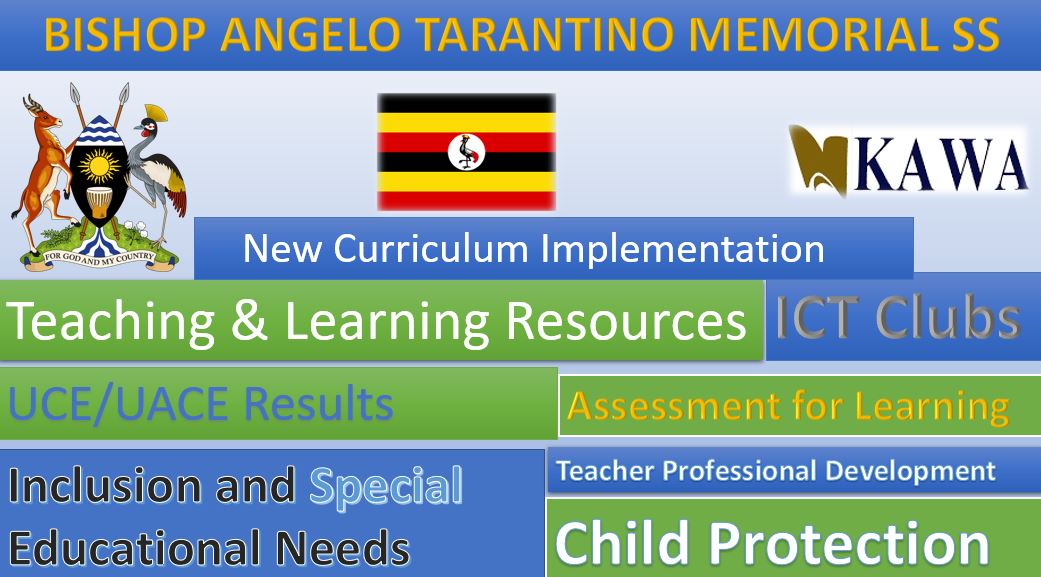 Bishop Angelo Tarantino Memorial Secondary School, New Curriculum Implementation, Teaching and Learning Resources, ICT Club, and Staff Professional Development.
