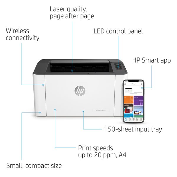 HP Laser 107w Printer - Image 4